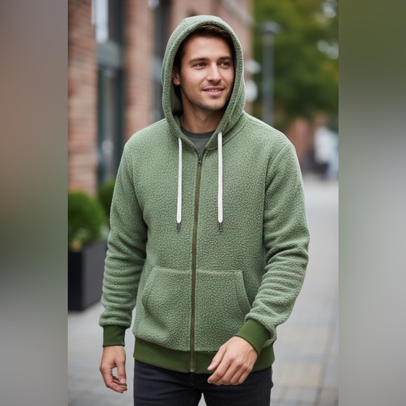 feat Tops - New Feat unisex Green Zip-Up Hoodie